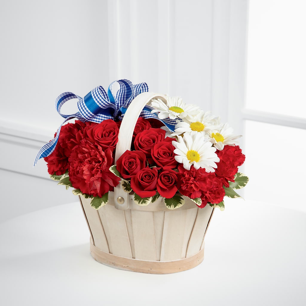 Justice Basket – Red Rose Flowers, Salinas CA