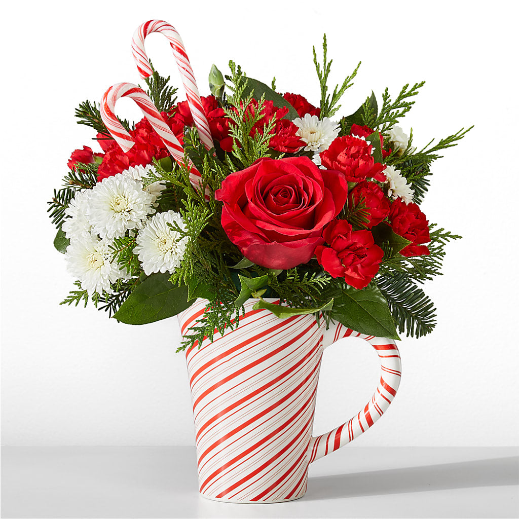 Peppermint Swirl Mug – Red Rose Flowers, Salinas CA