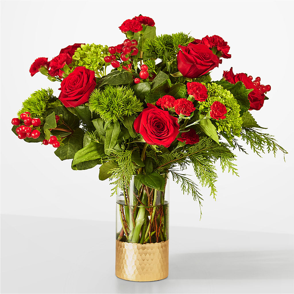 Plaid Throw Bouquet – Red Rose Flowers, Salinas CA