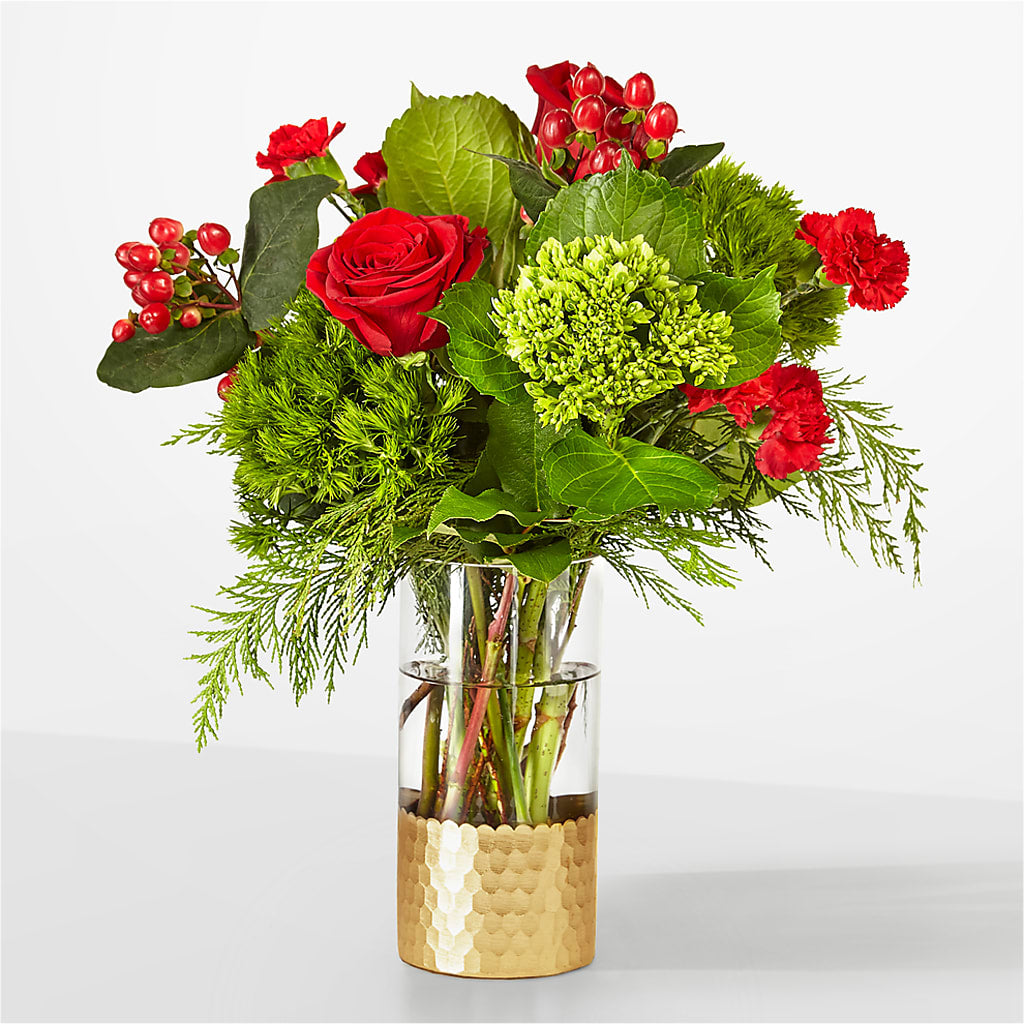 Plaid Throw Bouquet – Red Rose Flowers, Salinas CA