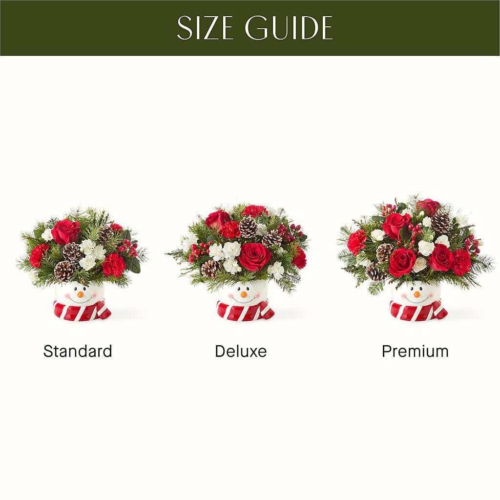 Jolly Snowman Bouquet – Red Rose Flowers, Salinas CA