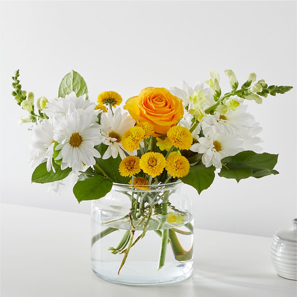 Sun Salutation Bouquet – Red Rose Flowers, Salinas CA