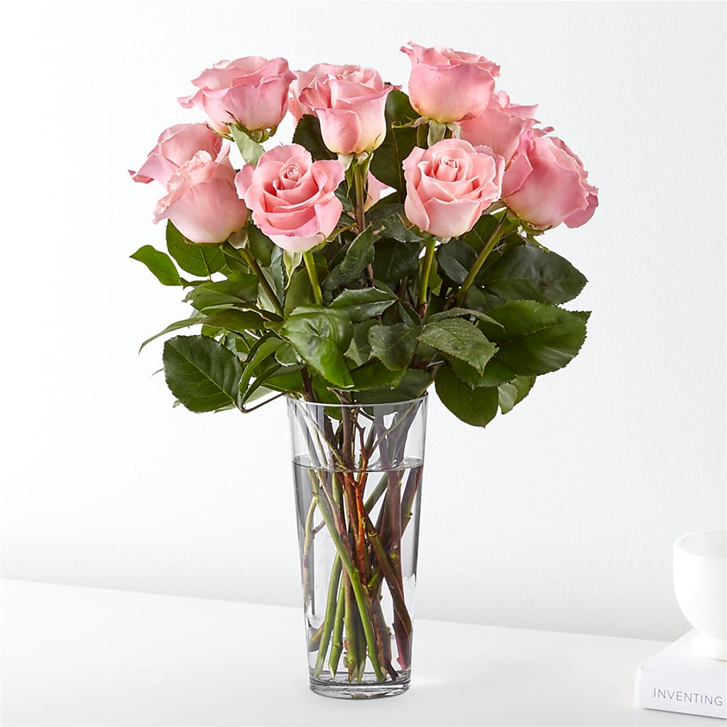 Long Stem Pink Rose Bouquet – Red Rose Flowers, Salinas CA