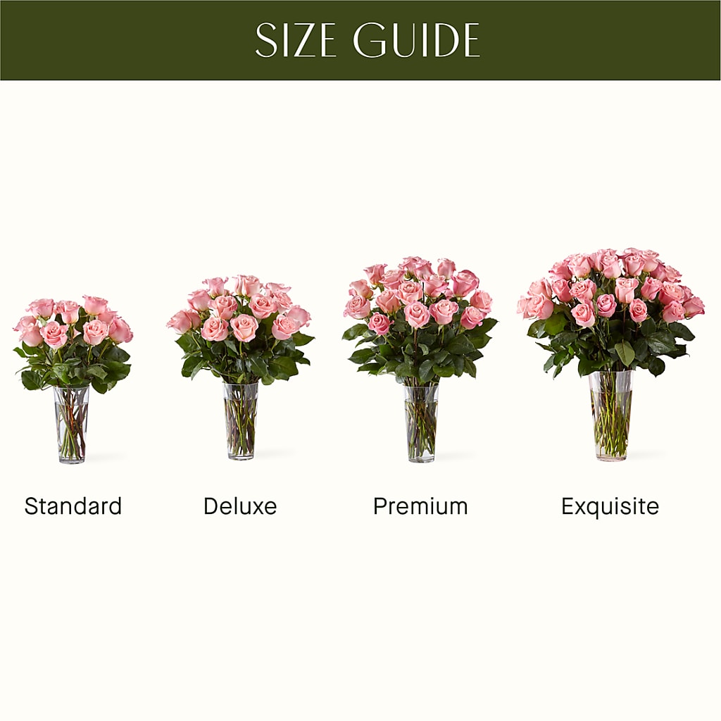Long Stem Pink Rose Bouquet – Red Rose Flowers, Salinas CA