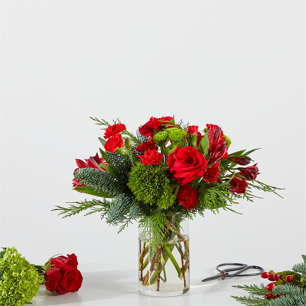 Merry Moment Bouquet – A Florist Original – Red Rose Flowers, Salinas CA