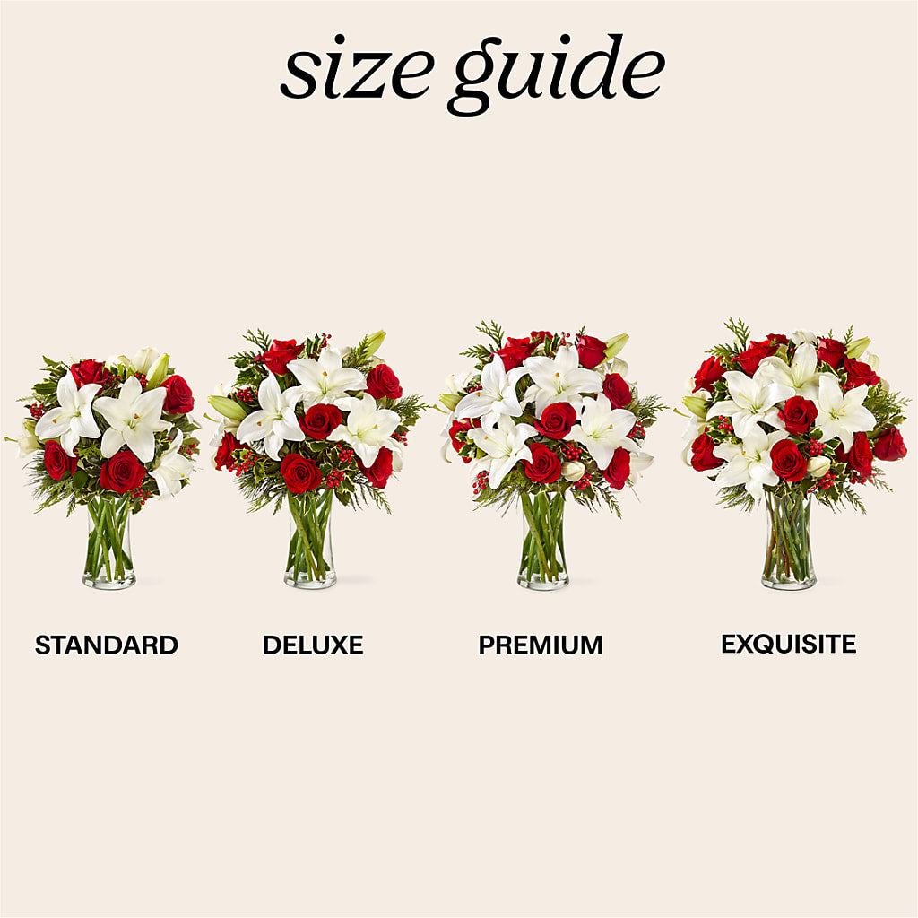Sparkling Snowflakes Bouquet – Red Rose Flowers, Salinas CA