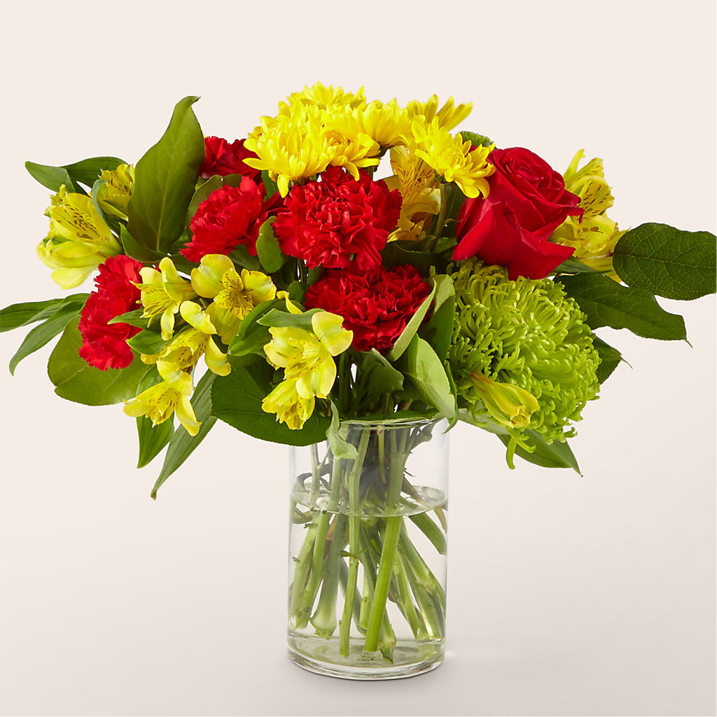 Bright Side Bouquet – Red Rose Flowers, Salinas CA