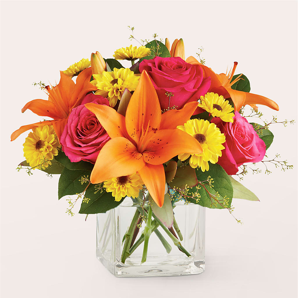 Neon Lights Bouquet – Red Rose Flowers, Salinas CA