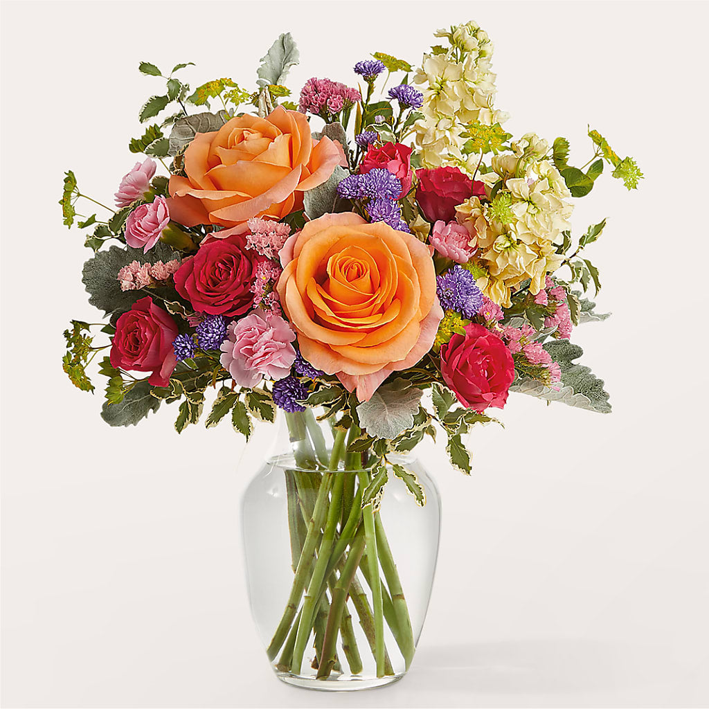 Tangerine Tango Bouquet – Red Rose Flowers, Salinas CA