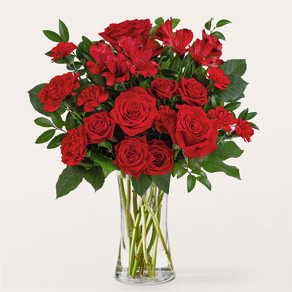 Brilliant Ruby Bouquet – Red Rose Flowers, Salinas CA