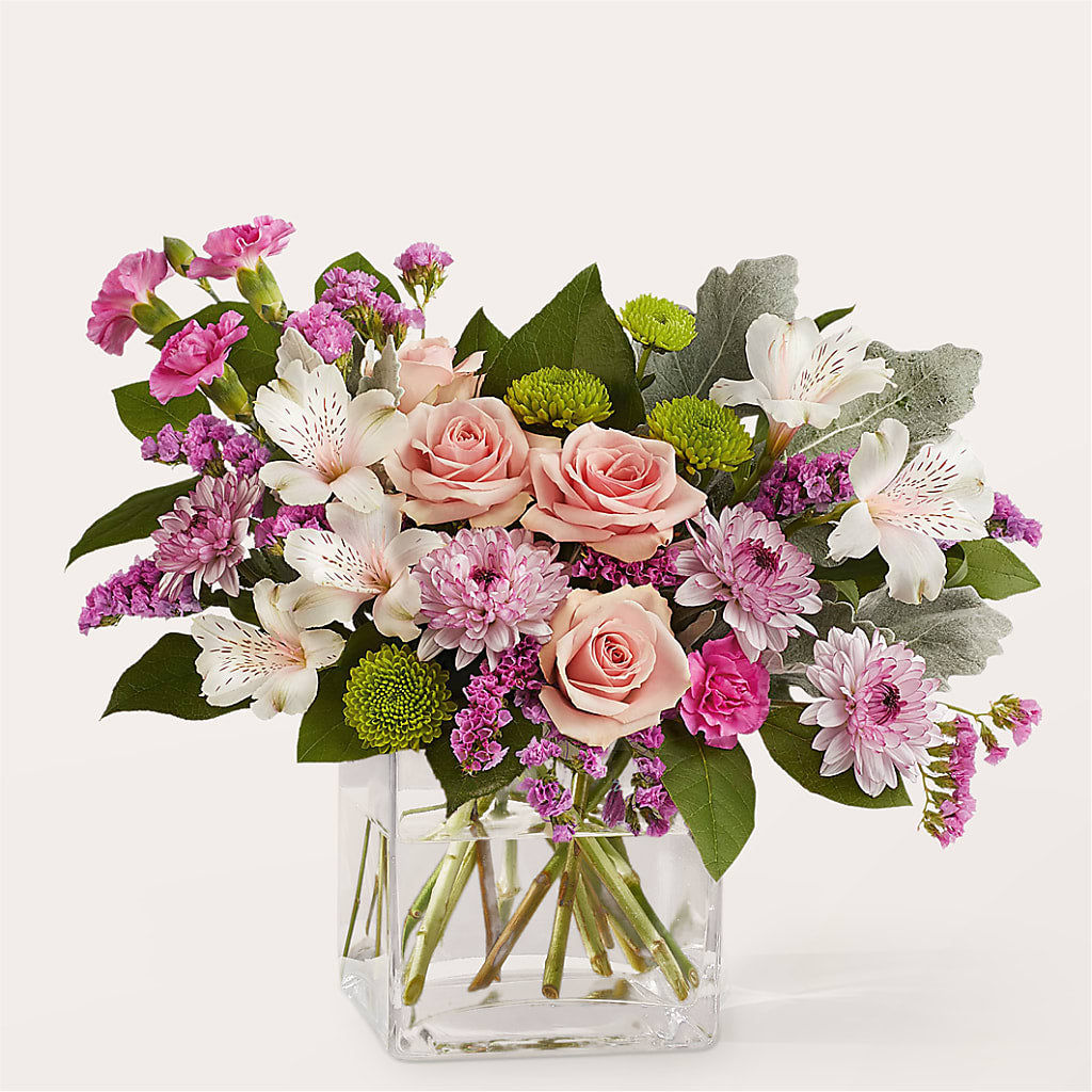 Pink Suede Bouquet – Red Rose Flowers, Salinas CA