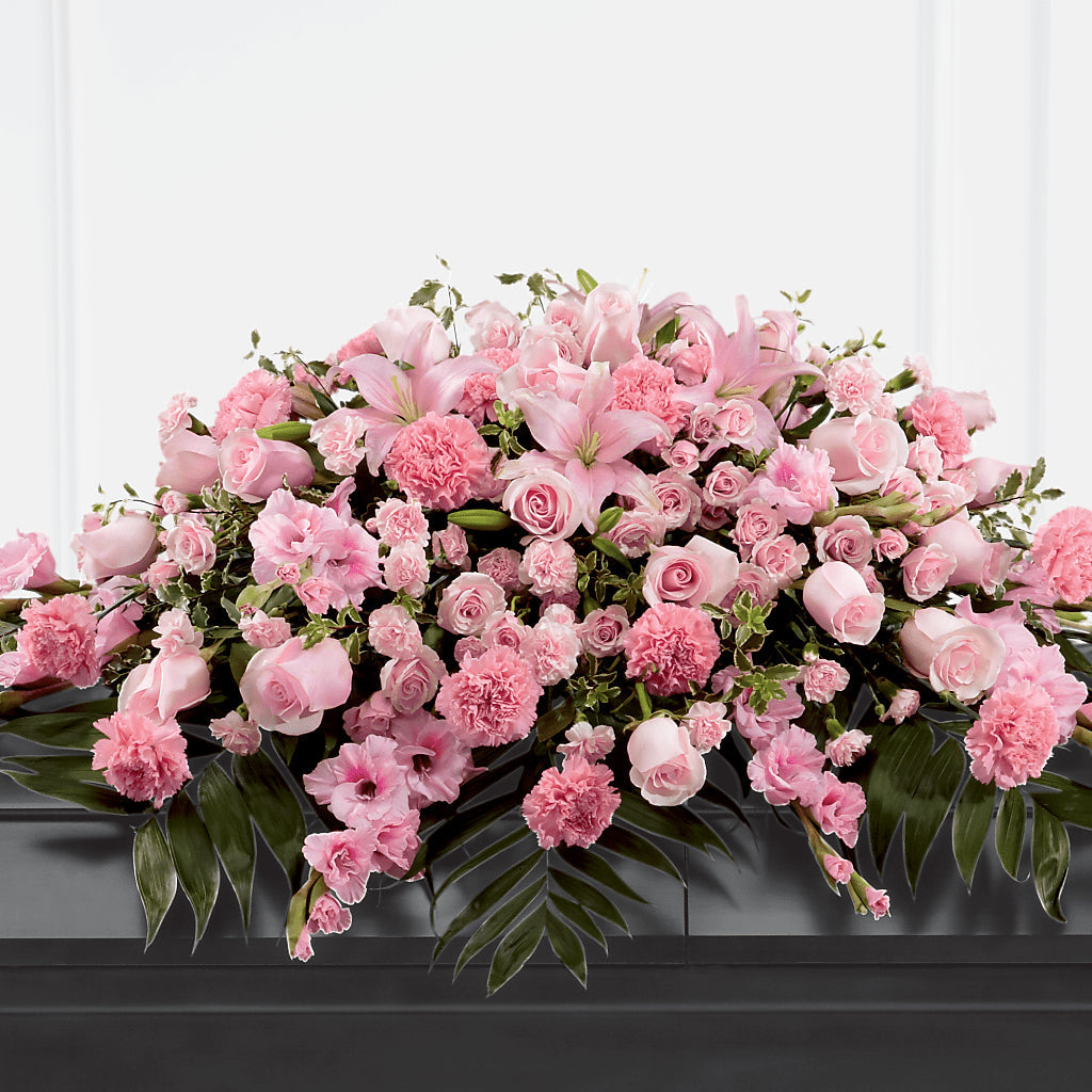 Garden of Comfort Casket Spray (Standard) – Red Rose Flowers, Salinas CA
