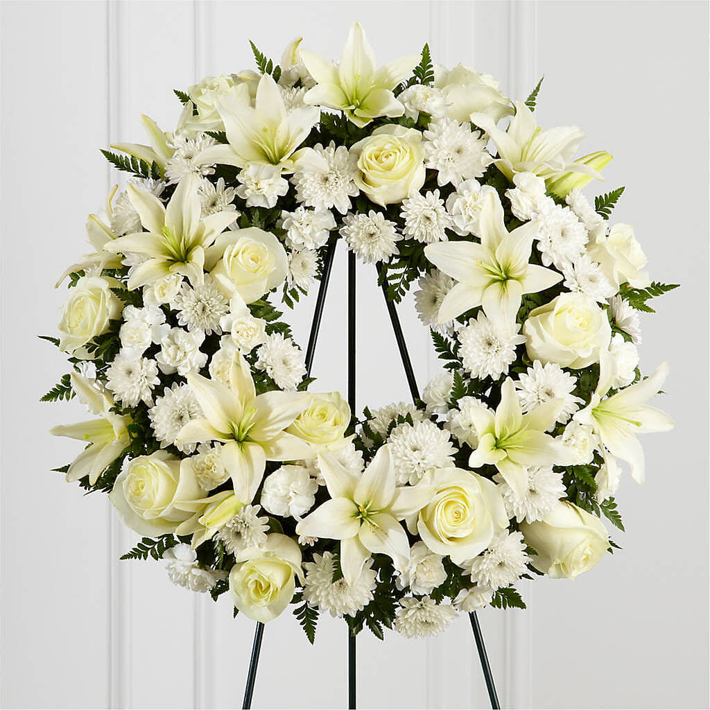 Treasured Tribute Wreath – Red Rose Flowers, Salinas CA