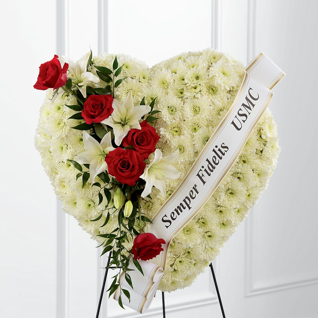 Heartfelt Hero Standing Heart – Red Rose Flowers, Salinas CA