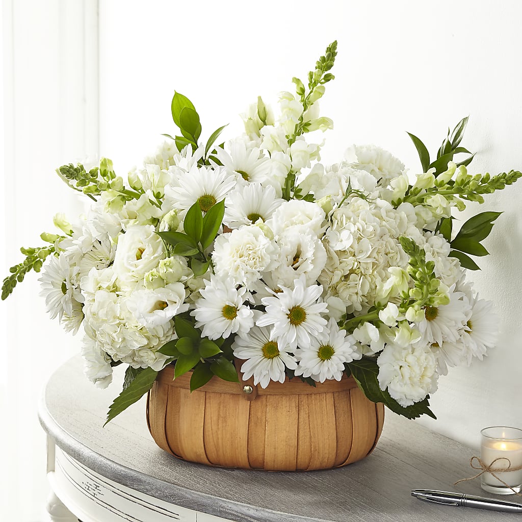Pure Ivory Basket – Red Rose Flowers, Salinas CA
