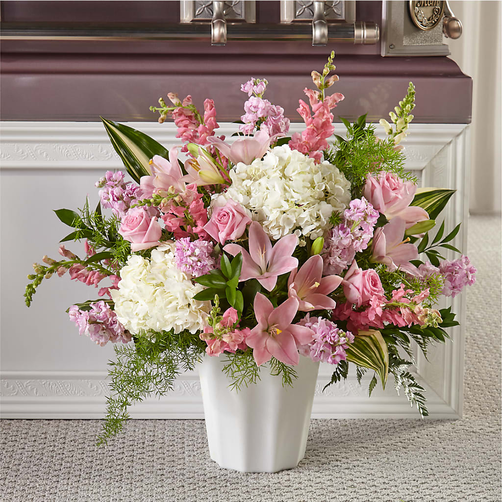 Simply Serene Floor Basket – Red Rose Flowers, Salinas CA