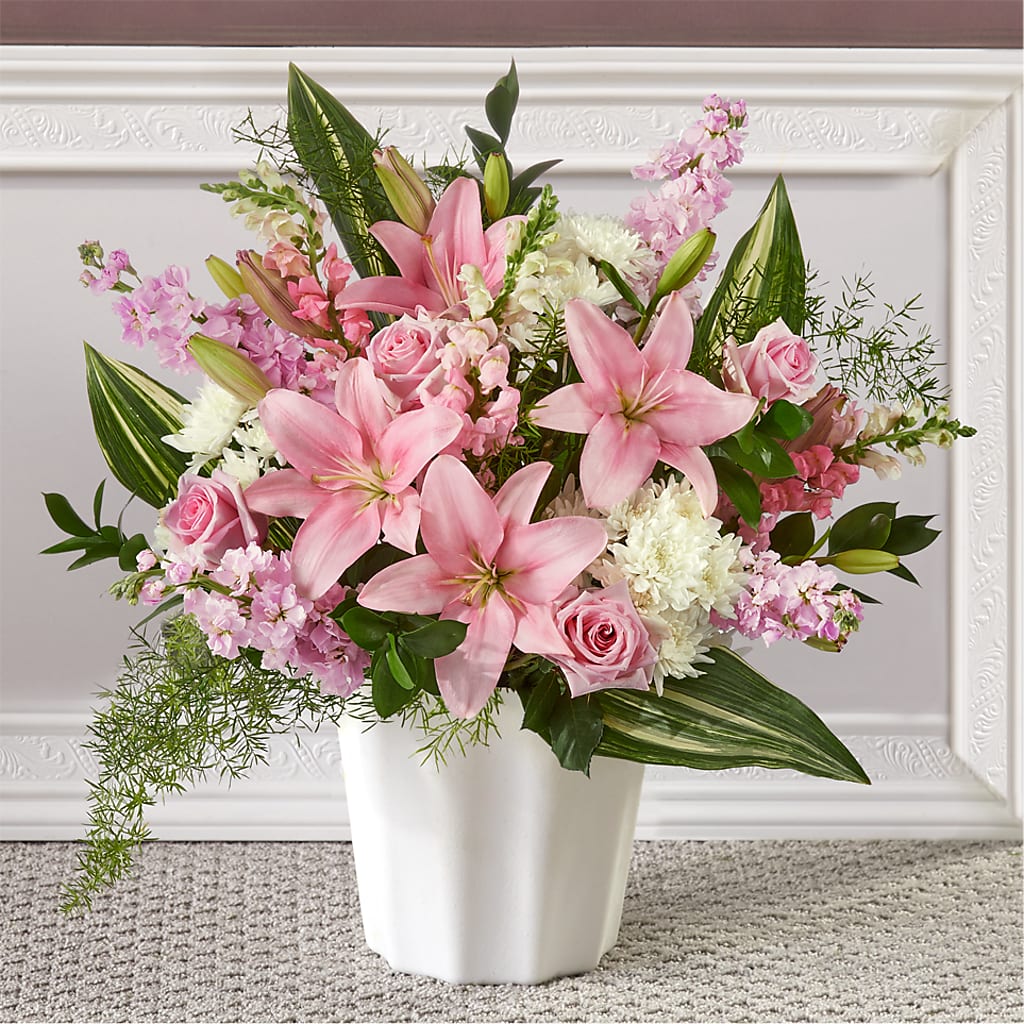 Simply Serene Floor Basket – Red Rose Flowers, Salinas CA