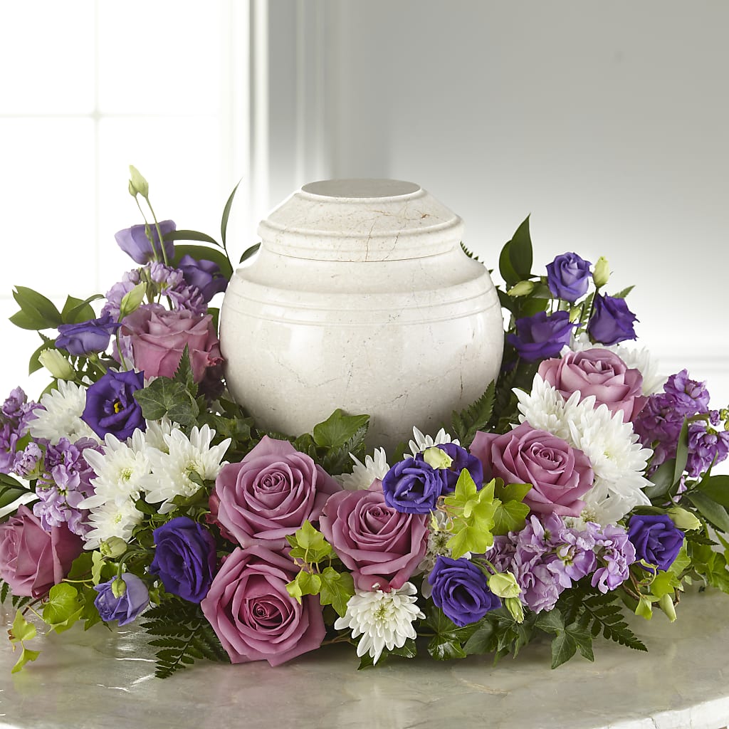 Blooming Sympathy Cremation Adornment – Red Rose Flowers, Salinas CA