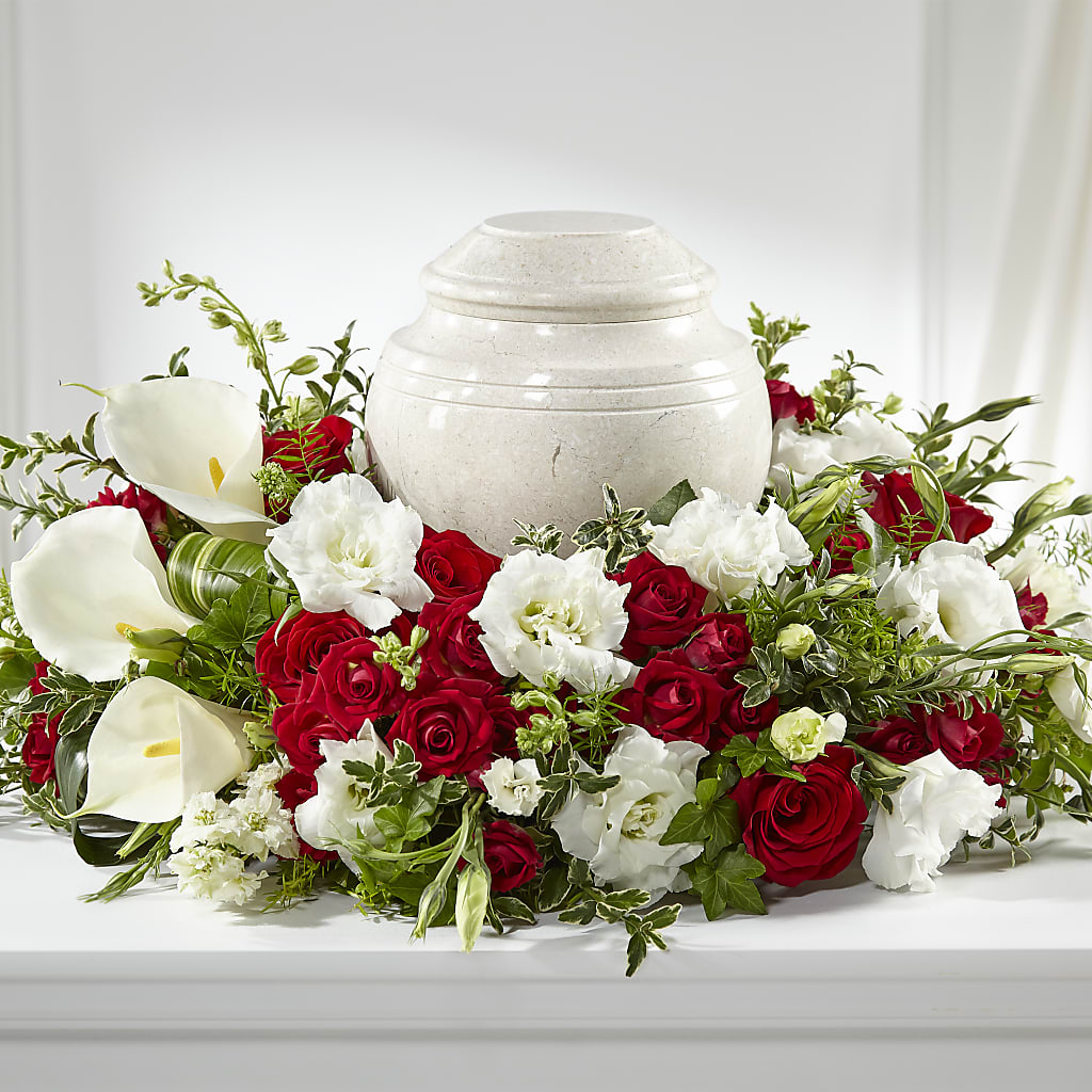 In My Memories Cremation Adornment – Red Rose Flowers, Salinas CA