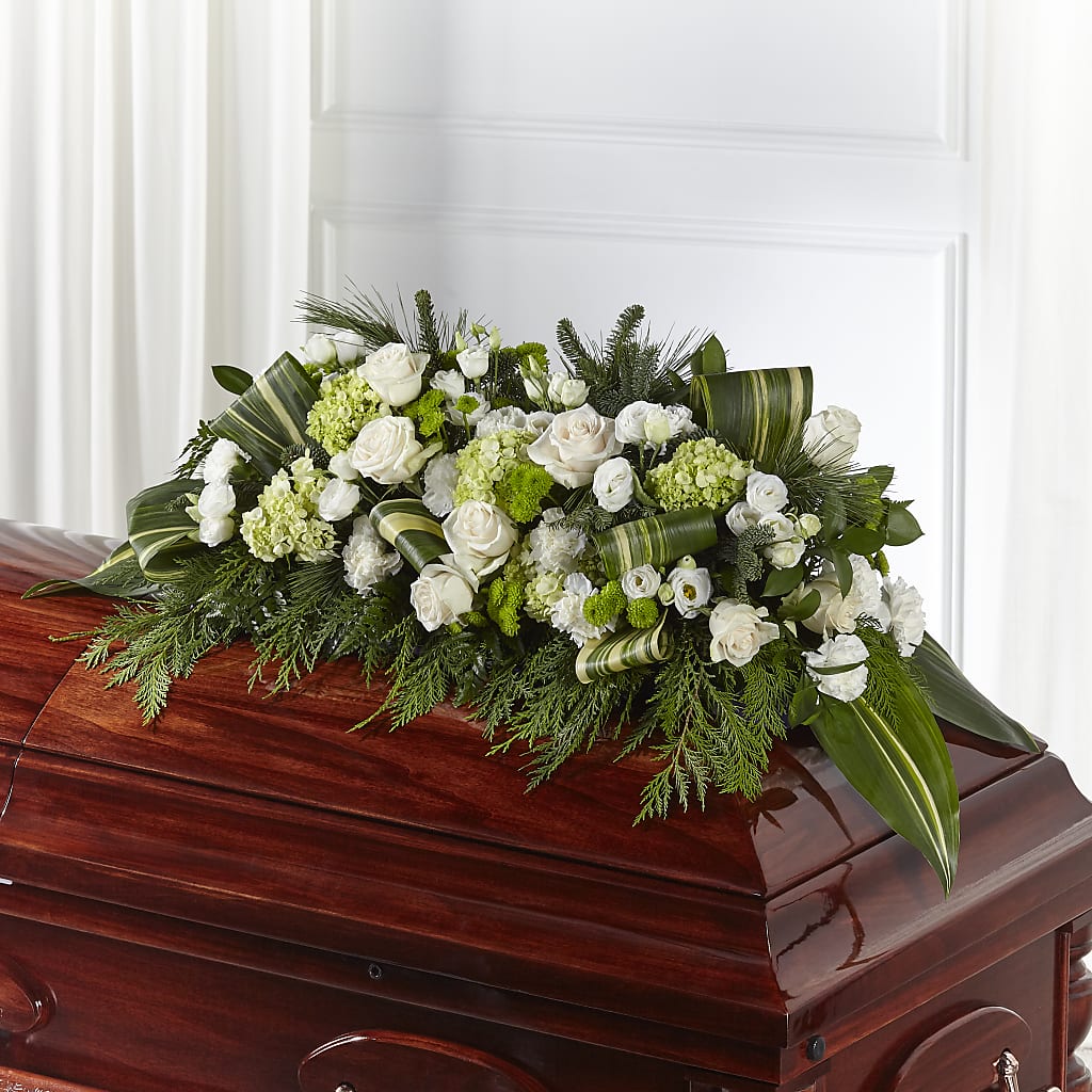 Hopeful Gesture Casket Spray – Red Rose Flowers, Salinas CA