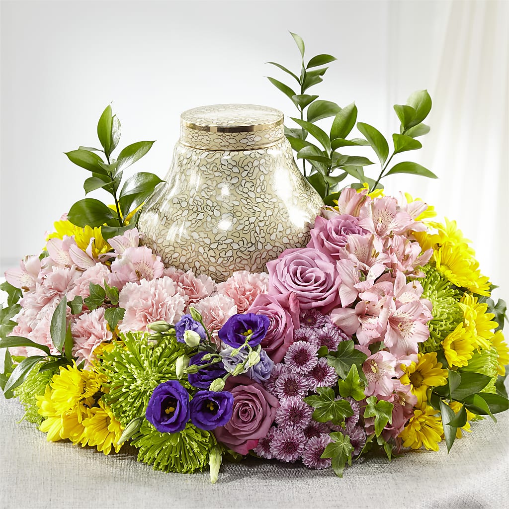 Rays of Hope Cremation Adornment – Red Rose Flowers, Salinas CA