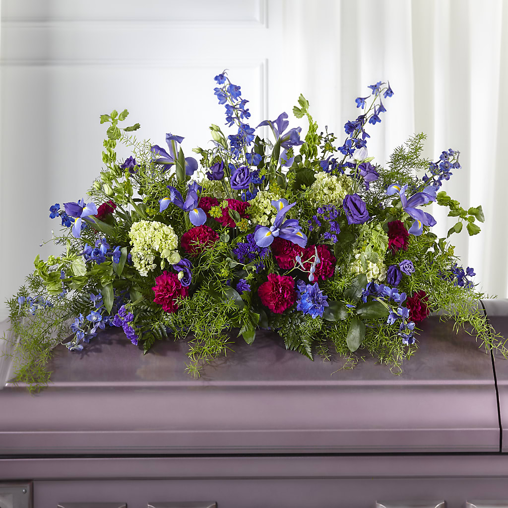 Always Treasured Casket Spray – Red Rose Flowers, Salinas CA
