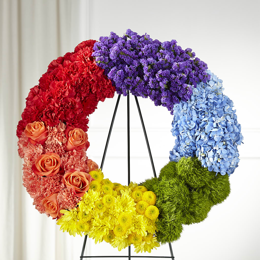 Circle of Love Wreath – Red Rose Flowers, Salinas CA