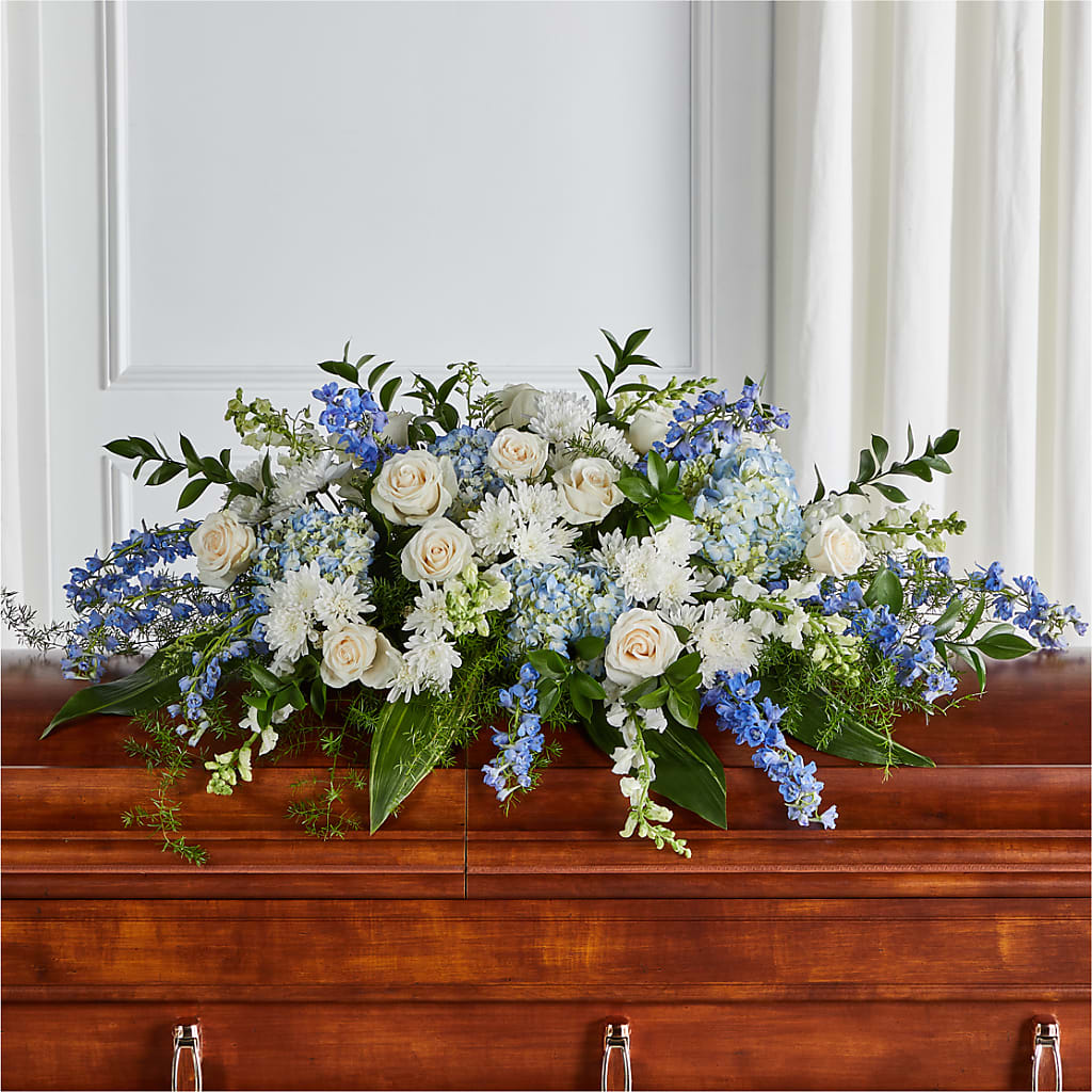 Timeless Essence Casket Spray – Red Rose Flowers, Salinas CA