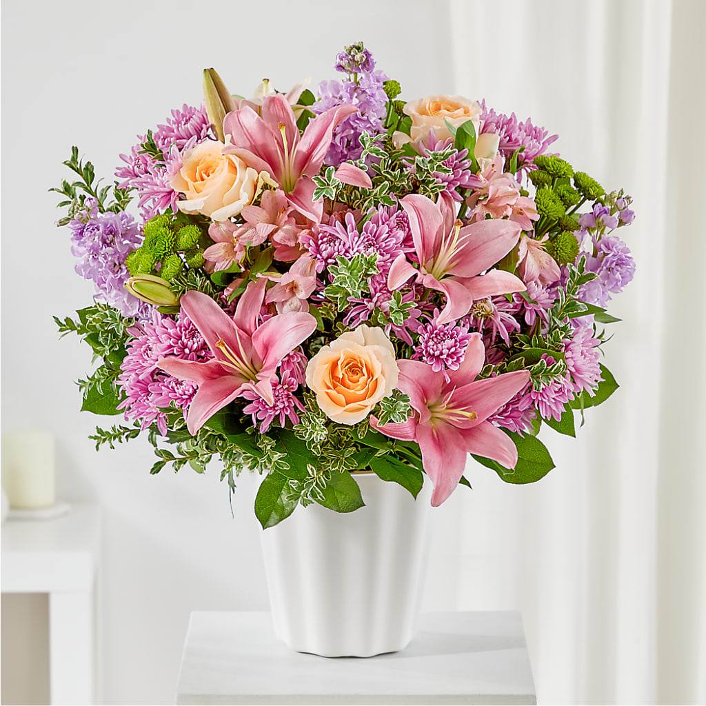 Supportive Embrace Tabletop Basket – Red Rose Flowers, Salinas CA