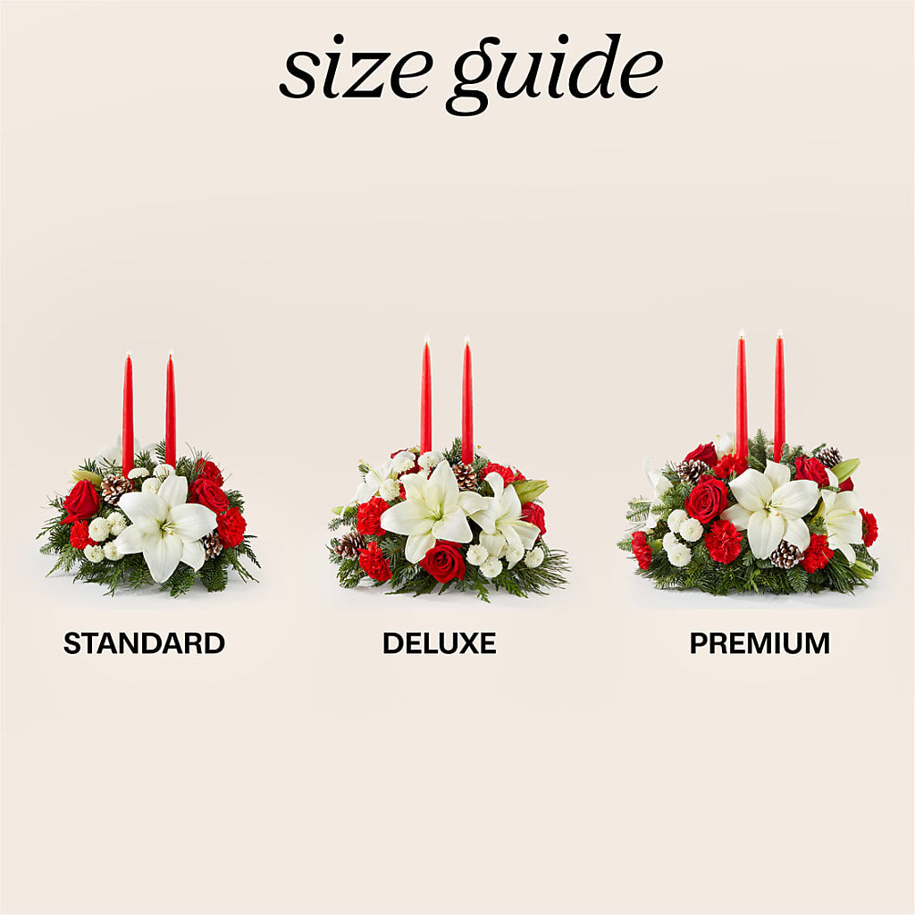 Seasonal Festivities Centerpiece – Red Rose Flowers, Salinas CA