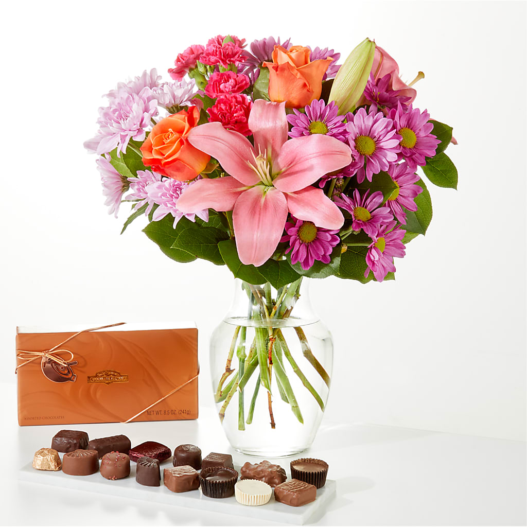 One and Only Bouquet and Chocolate Bundle – Red Rose Flowers, Salinas CA