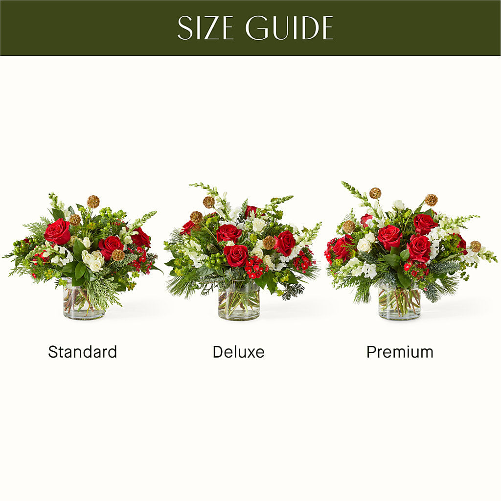 Deck the Halls Bouquet – Red Rose Flowers, Salinas CA
