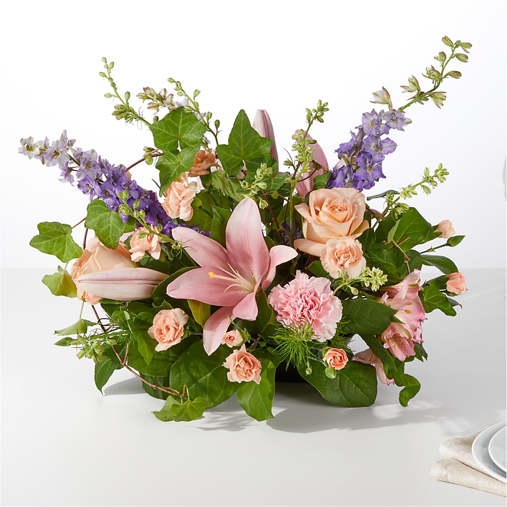 Blossom Time Centerpiece – Red Rose Flowers, Salinas CA