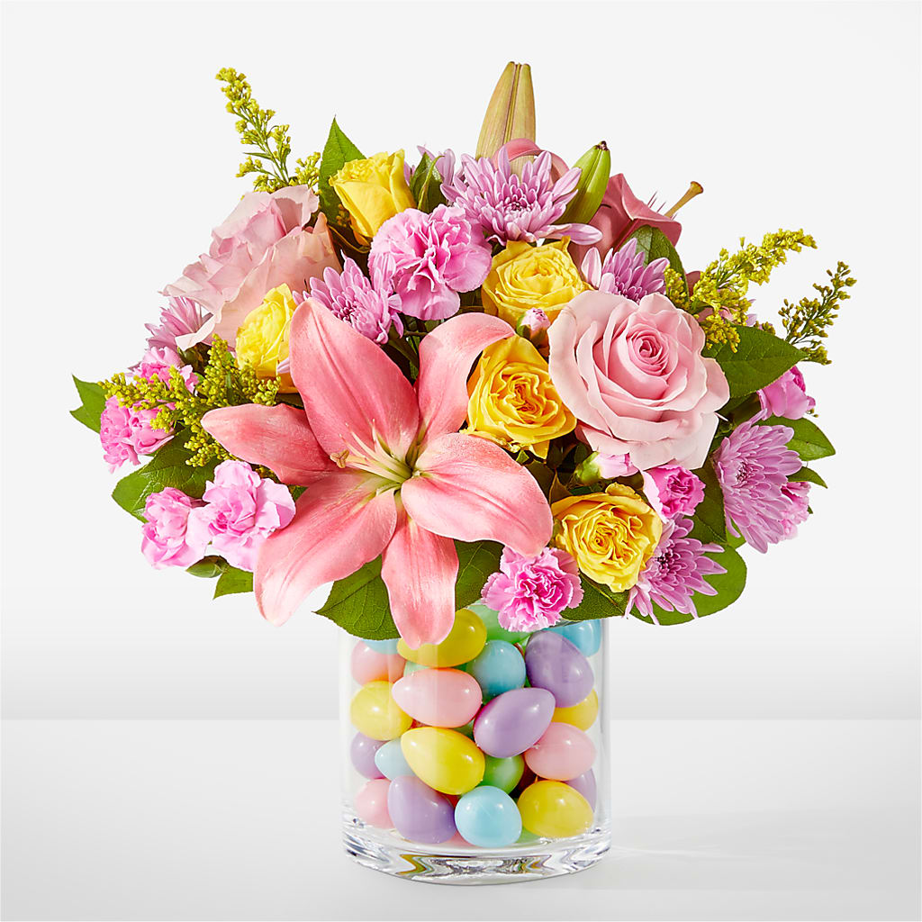 Easter Egg Hunt Bouquet – Red Rose Flowers, Salinas CA