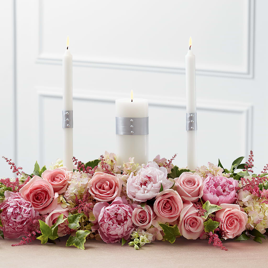 Worldwide Romance Unity Candle Arrangement – Red Rose Flowers, Salinas CA