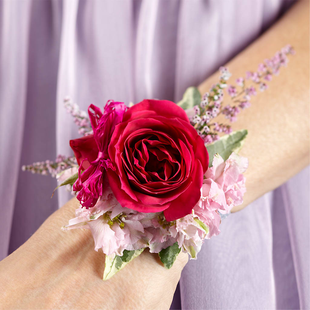 Rose Charm Corsage – Red Rose Flowers, Salinas CA