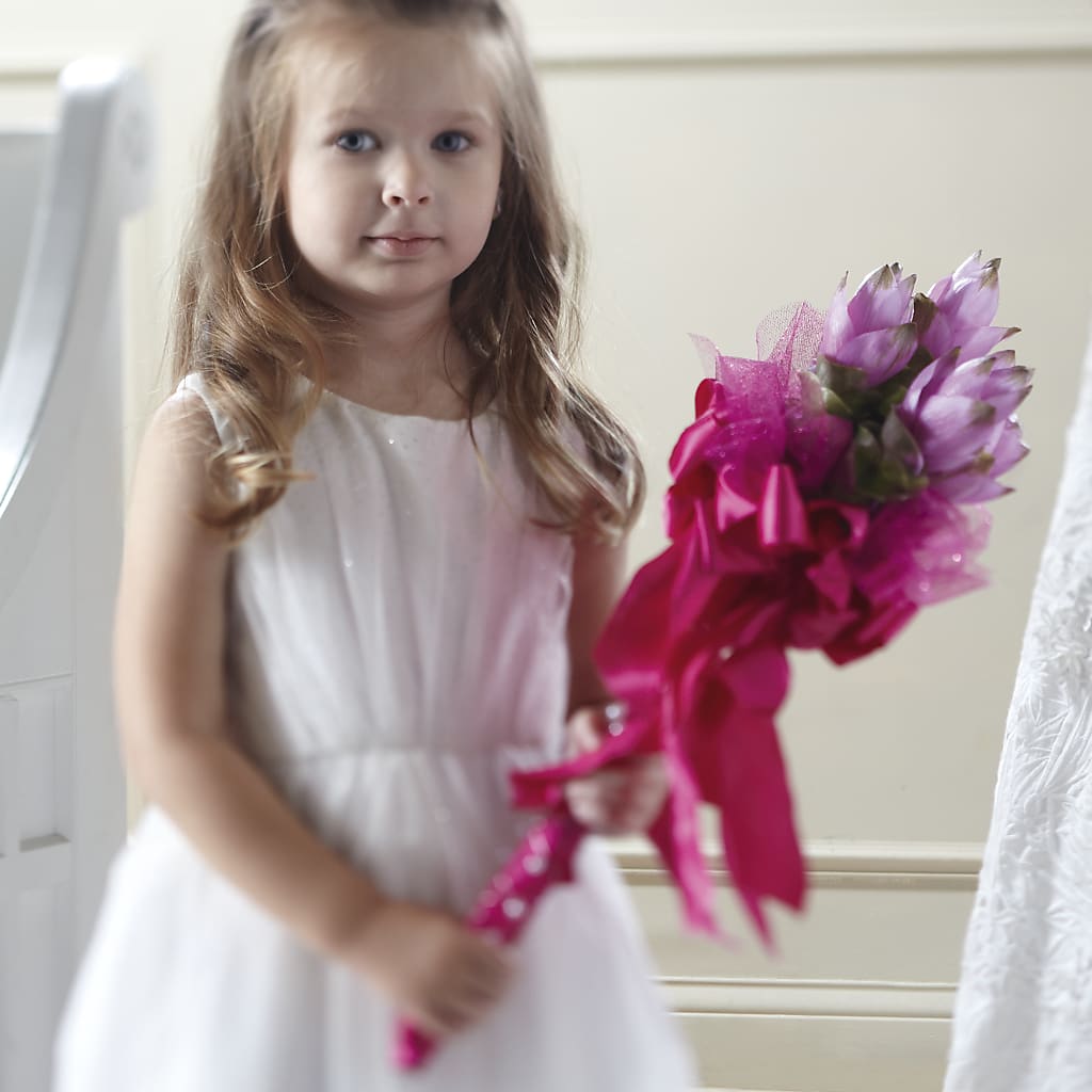 Sparkle Pink Flower Girl Bouquet – Red Rose Flowers, Salinas CA