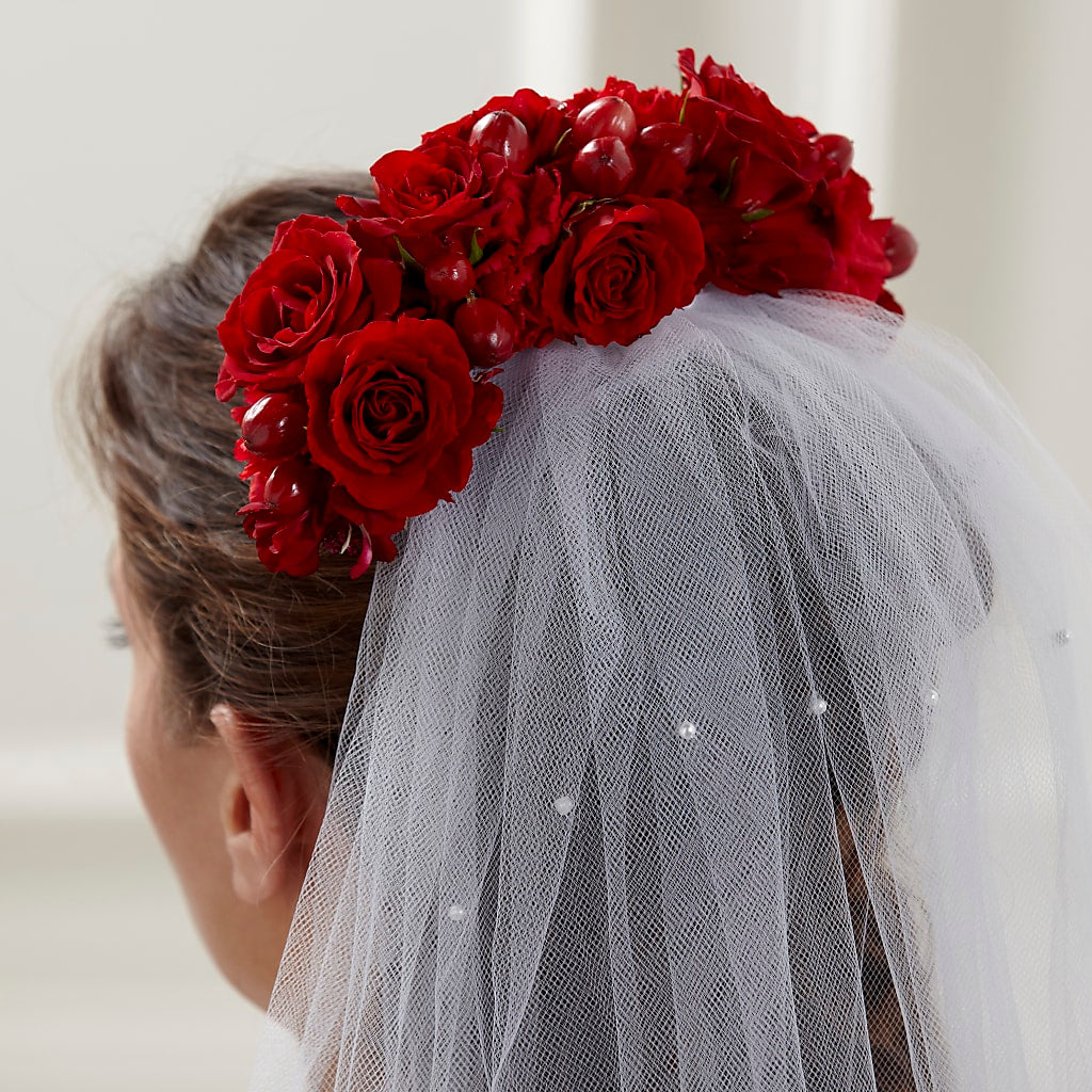 Heart's Happiness Hair Decor – Red Rose Flowers, Salinas CA