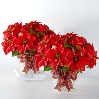 Happiest Holidays Poinsettia Bundle –  Red Rose Flowers, Salinas CA