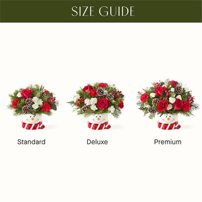 Jolly Snowman Bouquet –  Red Rose Flowers, Salinas CA