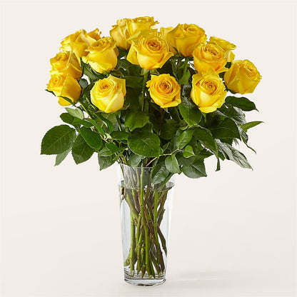 Long Stem Yellow Rose Bouquet –  Red Rose Flowers, Salinas CA