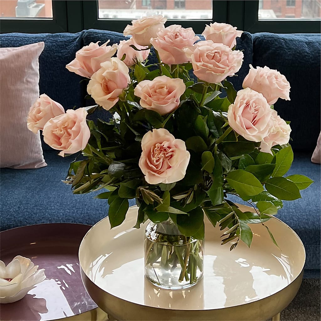 Long Stem Pink Rose Bouquet –  Red Rose Flowers, Salinas CA