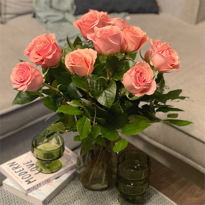 Long Stem Pink Rose Bouquet –  Red Rose Flowers, Salinas CA