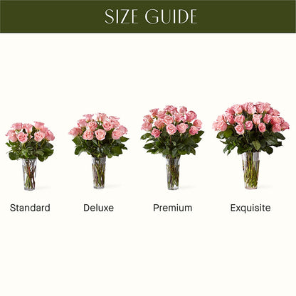 Long Stem Pink Rose Bouquet –  Red Rose Flowers, Salinas CA