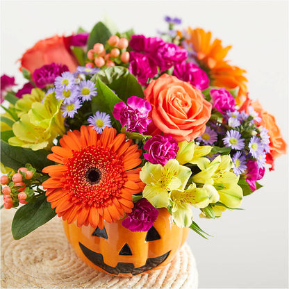 Tricks & Treats Pumpkin –  Red Rose Flowers, Salinas CA