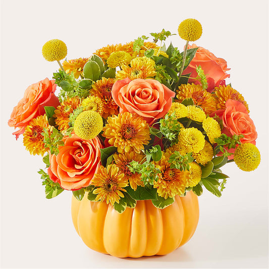 Gourdgeous Pumpkin –  Red Rose Flowers, Salinas CA