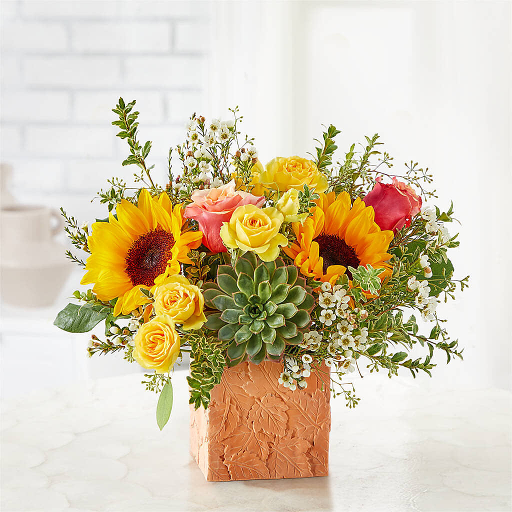 Sunflower Season Bouquet –  Red Rose Flowers, Salinas CA