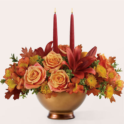 Harvest Table Centerpiece –  Red Rose Flowers, Salinas CA