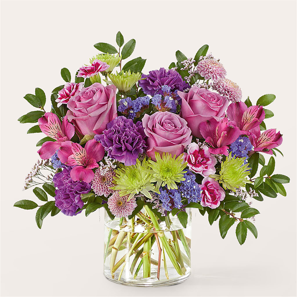 Glass Half Full Bouquet –  Red Rose Flowers, Salinas CA
