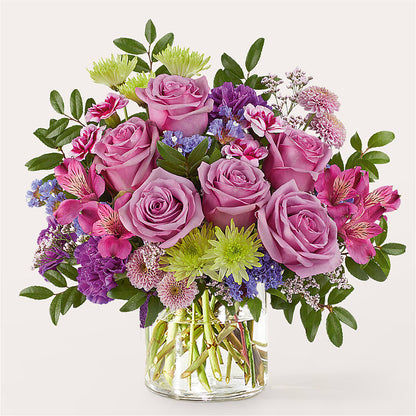 Glass Half Full Bouquet –  Red Rose Flowers, Salinas CA